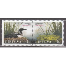 Lituania - Correo Yvert 769/70 ** Mnh  Fauna aves