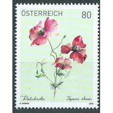 Austria Correo 2019 Yvert 3287 ** Mnh Flor de Amapola