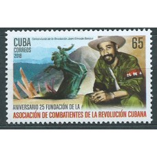 Cuba Correo 2018 Yvert 5759 ** Mnh 25 Años de la Asociación de Combatientes de la Revolución