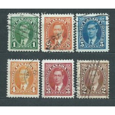 Canada - Correo 1937 Yvert 190/95 usado