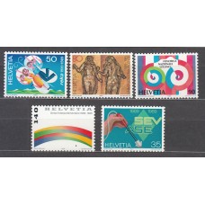 Suiza - Correo 1989 Yvert 1327/31 ** Mnh