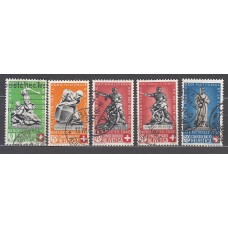 Suiza - Correo 1940 Yvert 349/53 usado