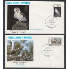 Nueva Caledonia SPD FDC Yvert 479/480 - 1983 Matasello Fauna Pajaros