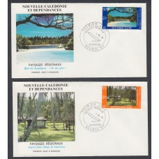 Nueva Caledonia SPD FDC Yvert 514/515 - 1982 Matasello Paisajes