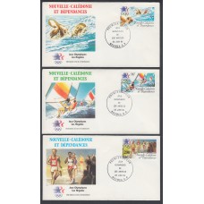 Nueva Caledonia SPD FDC Yvert Aero 240/242 - 1984 Matasello Postmark