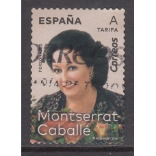 España II Centenario Correo 2019 Edifil 5320 usado  Montserrat Caballe