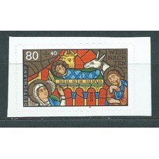 Alemania Federal Correo 2019 Yvert 3278 ** Mnh Navidad adhesivo de Carnet Vidriera Iglesia