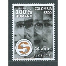 Colombia Correo 2019 Yvert 2016 ** Mnh 44 Fundación Solidaria