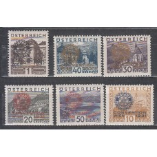 Austria - Correo 1931 Yvert 398A/F * Mh  Rotary