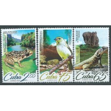 Cuba Correo 2019 Yvert 5809/5811 ** Mnh Naturaleza y geografia Cubana Fauna