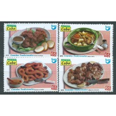 Cuba Correo 2019 Yvert 5838/41 ** Mnh Upaep Comidas Tradicionales