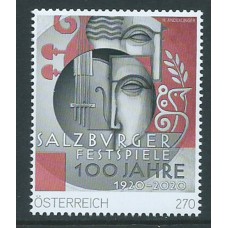 Austria Correo 2020 Yvert 3343 ** Mnh Festival de Salburgo