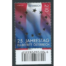 Austria Correo 2020 Yvert 3344 ** Mnh Adhesion a la UE