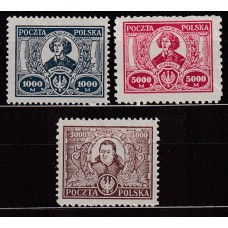 Polonia - Correo 1923 Yvert 268/70 * Mh