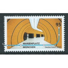 Alemania Federal Correo 2020 Yvert 3315 ** Mnh Estación de Marien plata