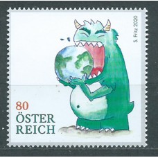 Austria Correo 2020 Yvert 3349 ** Mnh Comprar el Futuro Consumo Monstruoso