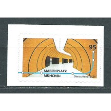 Alemania Federal Correo 2020 Yvert 3316 ** Mnh Estación de Marienplatz adhesivo de carnet