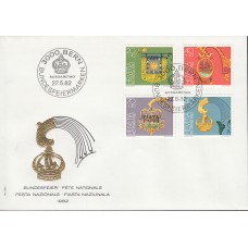 Suiza Sobre Primer Dia FDC Yvert 1152/5 Fiesta Nacional 1982