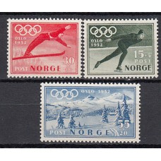 Noruega - Correo 1952 Yvert 337/9 ** Mnh Olimpiadas