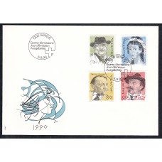 Suiza Sobre Primer Dia FDC Yvert 1349/52 Personajes 1990