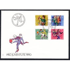 Suiza Sobre Primer Dia FDC Yvert 1359/62 Pro Juventud 1990