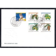 Suiza Sobre Primer Dia FDC Yvert 1411/5 Pro Juventud Flora 1992