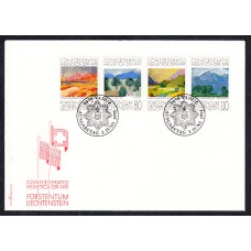 Liechtenstein Sobre Primer Dia FDC Yvert 957/60 Paisajes 1991