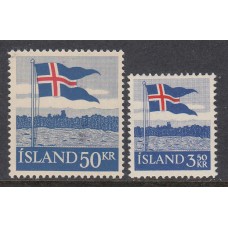 Islandia - Correo 1958 Yvert 286/7 **/* Mnh/Mh  Banderas