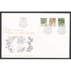 Finlandia Sobre Primer Dia FDC Yvert 1092/94 Flora 1991