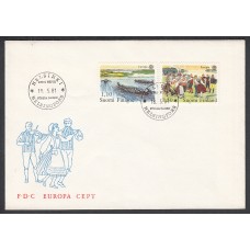 Finlandia Sobre Primer Dia FDC Yvert 845/46 Europa Fiestas Nacionales 1981