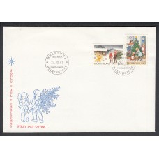 Finlandia Sobre Primer Dia FDC Yvert 853/54 Navidad 1981