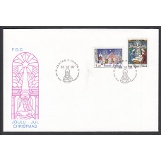 Finlandia Sobre Primer Dia FDC Yvert 1161/62 Navidad 1992