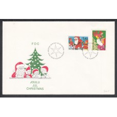 Finlandia Sobre Primer Dia FDC Yvert 996/97 Navidad 1987