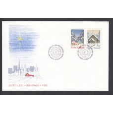 Finlandia Sobre Primer Dia FDC Yvert 1062/63 Navidad Helsinki 1989