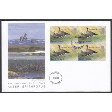 Finlandia Sobre Primer Dia FDC Yvert Autodhesivos 27 Fauna Helsinki 1999