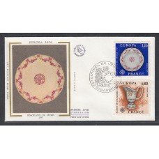 Francia Sobres Primer Dia FDC Yvert 1877/78 Consejo de Europa Estrasburgo 1976