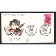 Francia Sobres Primer Dia FDC Yvert 1747 Colette Saint Sauveur En Puisaye 1973