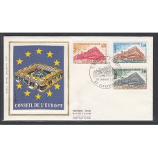 Francia Sobres Primer Dia FDC Yvert 53/55 Consejo de Europa 1977