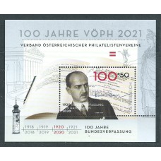 Austria Correo 2020 Yvert 3405 ** Mnh 100 Aniversario Constitución Federal