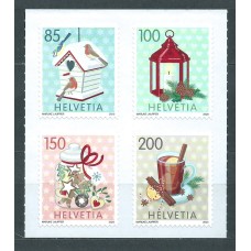 Suiza Correo 2020 Yvert 2612/15 ** Mnh Navidad Adhesivo