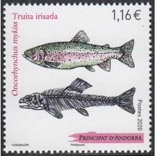 Andorra Francesa Correo 2020 Yvert 846 ** Mnh - Fauna Peces