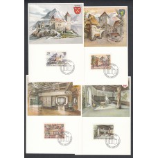 Liechtenstein Tarjetas Maximas Yvert 721/24 mk 26 - 1981