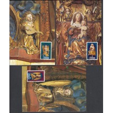 Liechtenstein Tarjetas Maximas Yvert 754/56 mk 36 - religion 1982