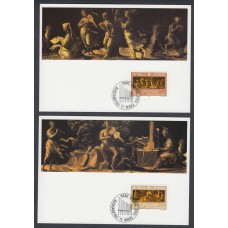 Liechtenstein Tarjetas Maximas Yvert 807/08 mk 52 - arte europa 1985