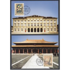 Liechtenstein Tarjetas Maximas Yvert 1316/17 mk 241 - arquitectura