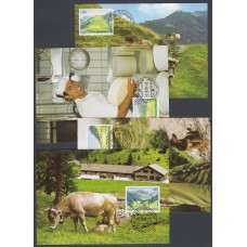 Liechtenstein Tarjetas Maximas Yvert 1324/27 mk 245 - fauna