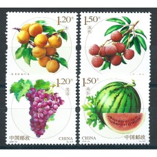 China Correo 2016 Yvert 5350/53 ** Mnh Flora - Frutos