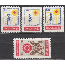 Yugoslavia Beneficencia Yvert 174/77 ** Mnh Cruz Roja