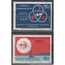 Turquia Correo 1969 Yvert 1916/17 ** Mnh Cruz Roja