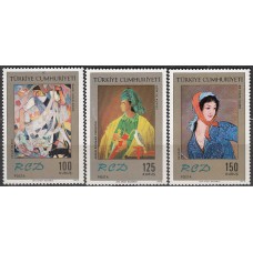 Turquia Correo 1972 Yvert 2029/31 ** Mnh Pinturas